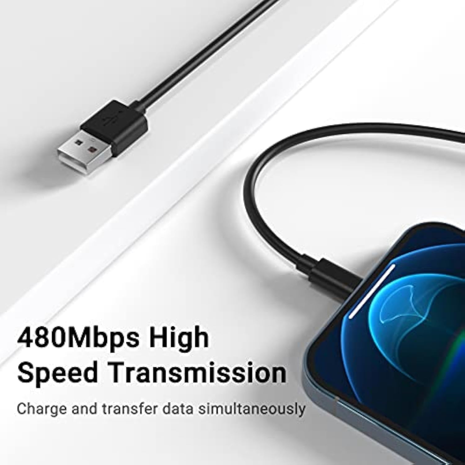 Black Iphone Charger Cable, 3-Pack 3Ft Mfi Certified Fast Charging Cord Data Sync Lightning To Usb-A Cable Compatible With Iphone14/13/12/ Mini/Pro/Max/ 11/ Xs/Xr/Se/ 8/7/ 6/ Plus/Ipad/Airpods