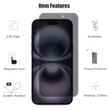 (3+3) For Iphone 16 Plus (6.7 Inch) (3 Pack) Anti Spy Private Tempered Glass Film Privacy Screen Protector And (3 Pack) Camera Lens Protector [Not Affect Flash], 9H Hardness, Anti Scratch