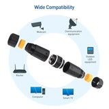 Cable Matters 3-Pack 10Gbps Cat6A Shielded IP68 Waterproof RJ45 Coupler (Water