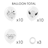 Happy Birthday In Heaven Balloons 30 Pieces 12" White Funeral Memorial Decorations Funeral Helium Remembrance Release Balloons For Condolence Funeral Anniversary Memorial (White)