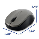Verbatim 2.4G Wireless LED Silent Mouse - Noiseless and Silent Click Computer Mouse with Nano Receiver for Mac and PC - Graphite