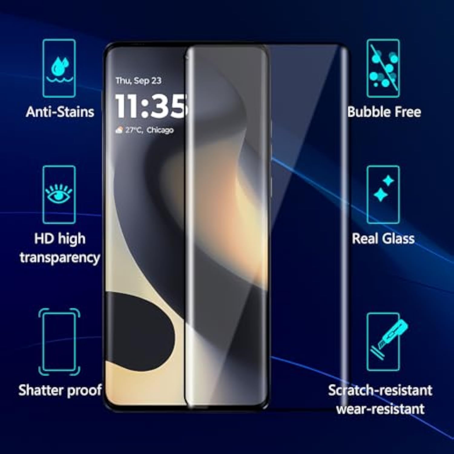 (3 Pack) For Motorola Edge 2024 Screen Protector?Hd-Clear Tempered Glass Screen Protector [3D Touch][Bubble-Free][Anti-Scratch] Screen Protector Glass For Motorola Edge 2024/2023