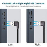 Right Left Angle Usb 3.0 Extension Cable,Superspeed 90 Degree Usb3.0 A Male To Female Super Fast 5Gbps Data Cord For Laptop Tv Usb Disk Mouse Hard Disk Camera -Black 3.3Ft/1M