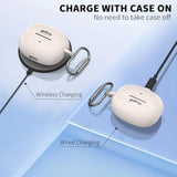 SHOKZ OpenDots ONE/OpenDots 2 Case, Soft Silicone Shockproof Protective Case Cover Compatible with SHOKZ OpenDots ONE & Two Earbuds Accessories with Cleaning Kit & Keychain