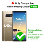 Case For Samsung Galaxy Note 8, Crystal Clear Designed Shockproof Nonslip Cell Phone Case, Hard Plastic Back & Soft Tpu Frame Thin Protective Cover For Samsung Galaxy Note 8, 6.3 Inch