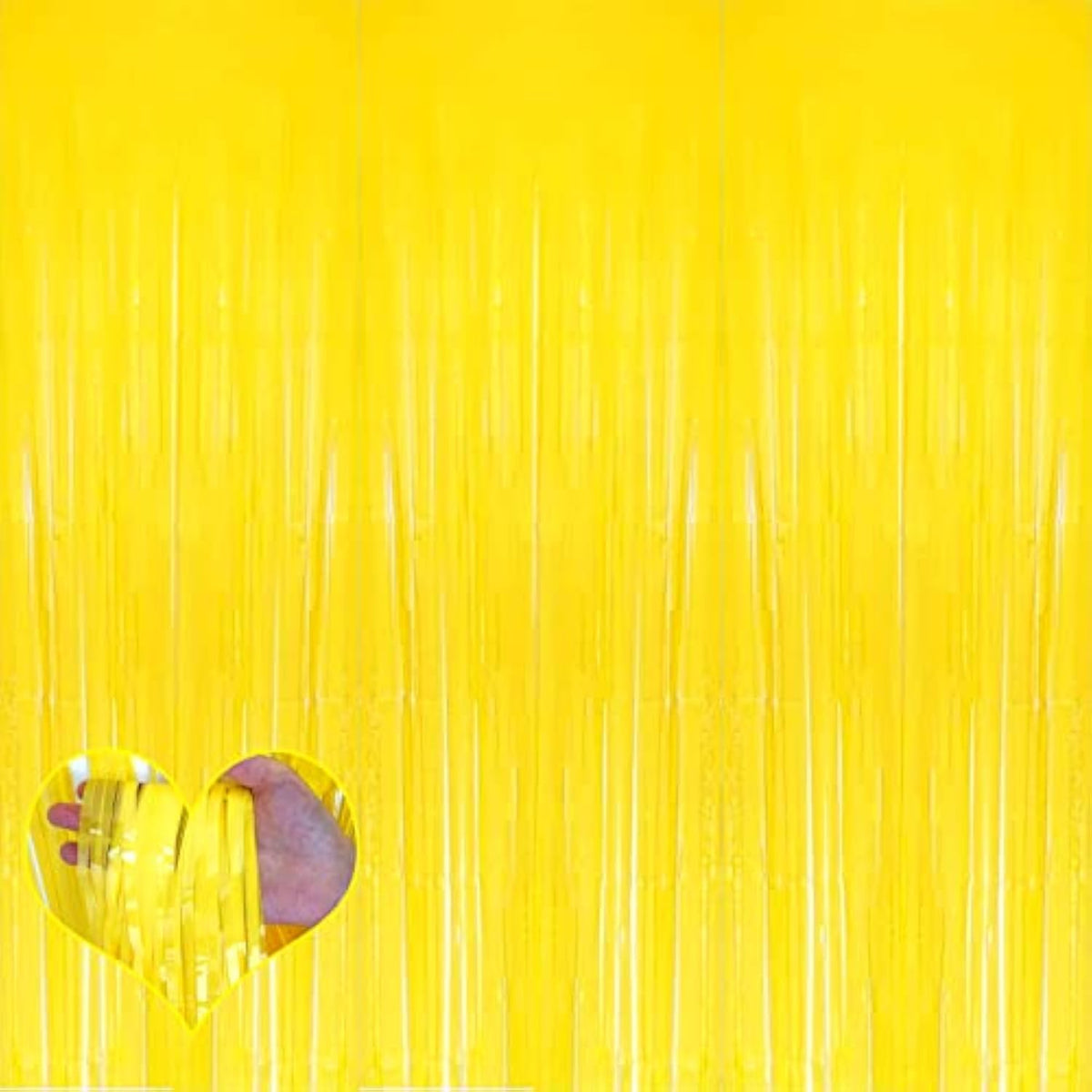 4 Pack New Yellow Fringe Curtain Backdrop, 3.2Ft X 9.8Ft Metallic Tinsel Foil Fringe Streamers Curtains Background For Photo Booth Birthday Wedding Baby Shower Party Thanksgiving Christmas Decorations