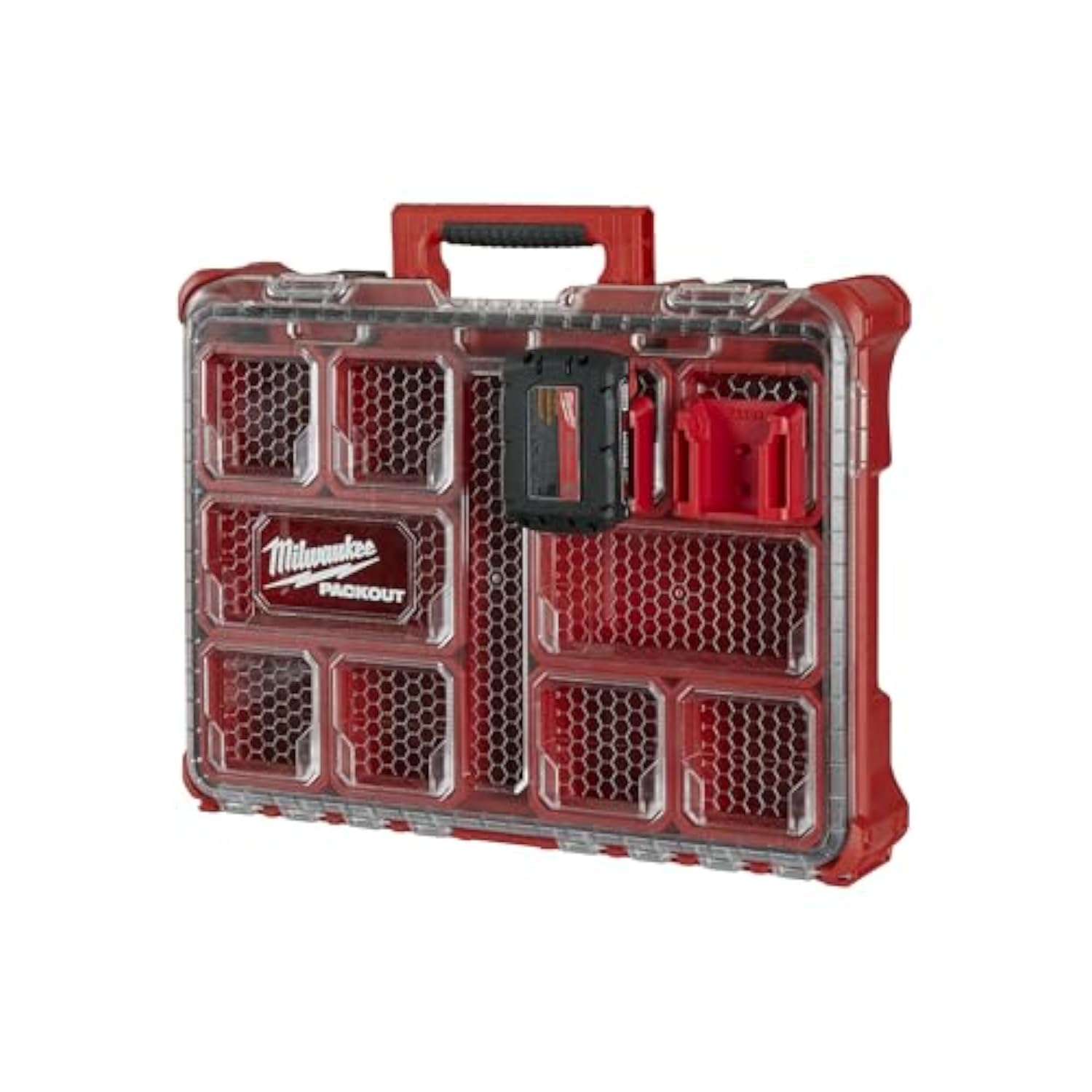 Battery Holder Fits Milwaukee M18 - Work With Milwaukee Packout - Fits Milwaukee M18 Battery - Perfect For Work Van Accessories, Work Bench, Tool Box | Milwaukee Packout Accessories (2-Pack)