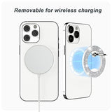 Magnetic Phone Ring Holder For Magsafe, Glitter Magnetic Grip Compatible With 16 15 14 13 12 Pro Max,Pro,Plus,Mini Mag Safe Accessories,Adjustable Kickstand,Silver