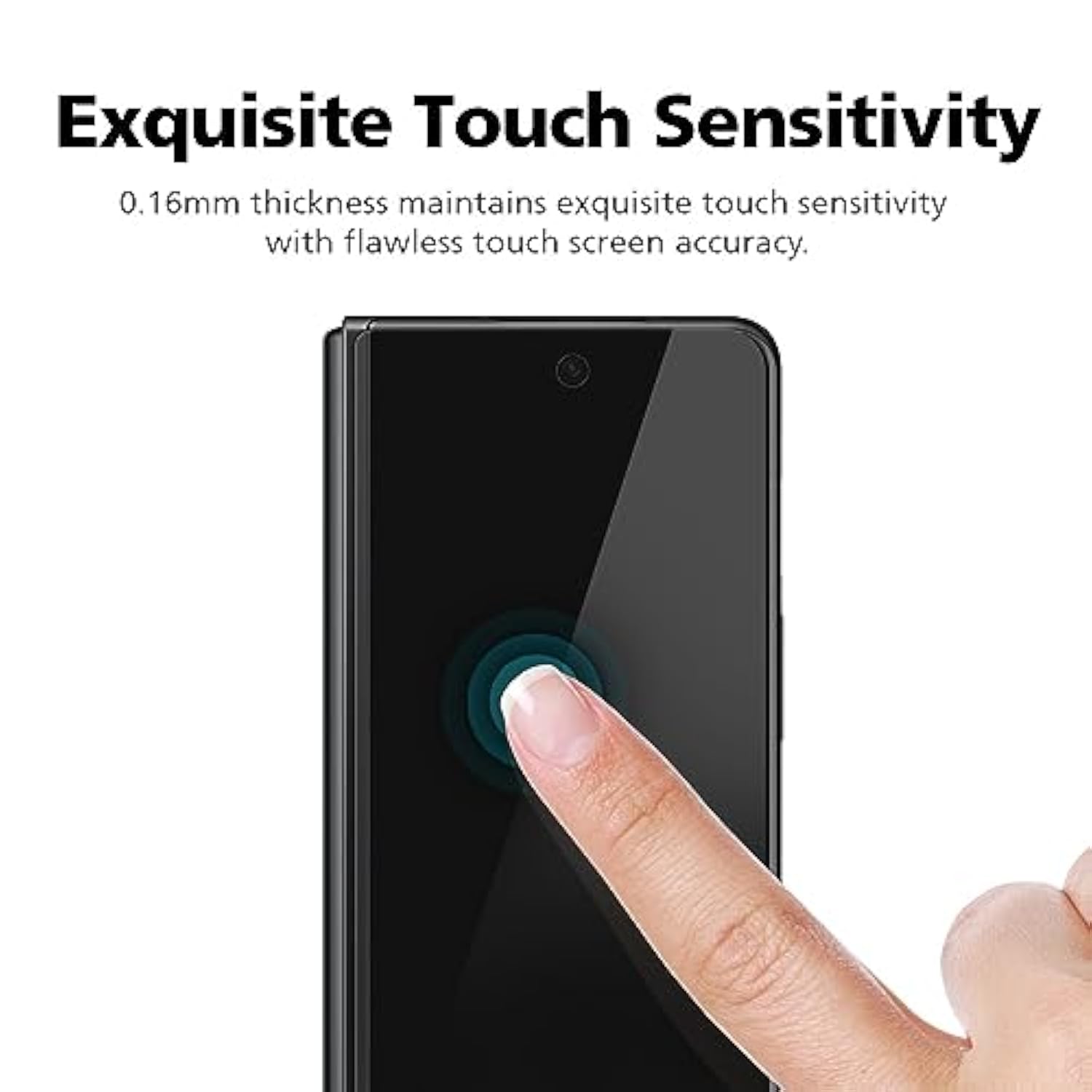 [2+2 Pack] For Samsung Galaxy Z Fold 3 Privacy Anti-Spy Screen Protector, 2 Pcs Inside + 2 Pcs Front Premium Flexible Epu Hybrid Film, Self-Healing, Case Friendly, Easy Installation With