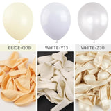 85 Pc Matte White Latex Balloons (18, 12, 10, 5 In) Arch/Garland Kit for Party Decor