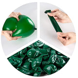 100Pcs Dark Green Balloons, 12 Inch Green Latex Party Balloons Helium