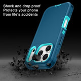 Rugged Heavy Duty Case for Apple iPhone 17 Pro Max 6.9" 2025, Turquoise - 3-Layer Full Body Protection, Dust/Drop Proof, No Screen Protector