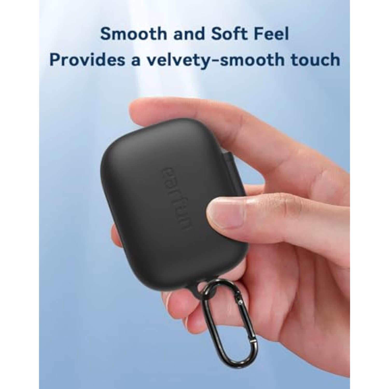 Protective Case Cover For Air Pro 4, Soft Silicone Protective Case With Keychain, Shock-Proof, Full Protective Cover, Supports Wireless Charging, Black