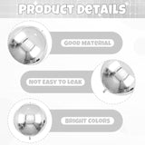 6 Pcs 22-Inch Silver Starburst & 4D Foil Balloons Large Metallic Party Decor