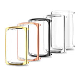 5Pack Soft Screen Protector Bumper Case Compatible With Fitbit Charge 6 Charge 5 Smartwatch, Full Protection, Rose Pink/Clear/Silver/Black/Rose Gold