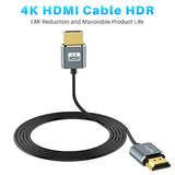 Flexible & Slim Hdmi Cable 6.6Ft 2 Pack, Ultra Thin Hdmi Cord Supports High Sp