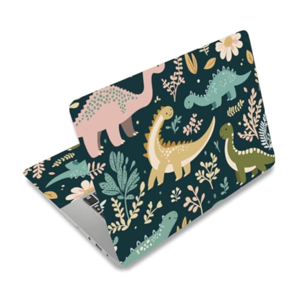 Cartoon Dinosaur Laptop Skin Stickers, Reusable Netbook Skin Sticker Vinyl Decals For Pc Notebook Laptops Keyboard Cover Universal 12" 13" 13.3" 14" 15" Waterproof Laptop Case Protector Film