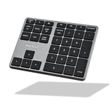 Bluetooth Number Pad For Laptop - Slim Aluminum Design - Rechargeable Wireless Numeric Keypad - 35 Key Numpad Keyboard For Data Entry - For Mac, Macbook Pro/Air, Ipad, Iphone, Ios, Pc, Android