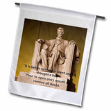 3dRose Edmond Hogge Jr Monuments and Memorials - Lincoln Memorial - 12 x 18 inch Garden Flag (fl_30593_1)