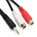 3.5Mm Gold 1/8 Stereo Mini Jack Male To 2 Female Rca Adapter Audio (20Cm)
