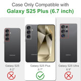 Galaxy S25+ Plus Case with Invisible Stand, Military Drop Protection, MagSafe, Black/Red