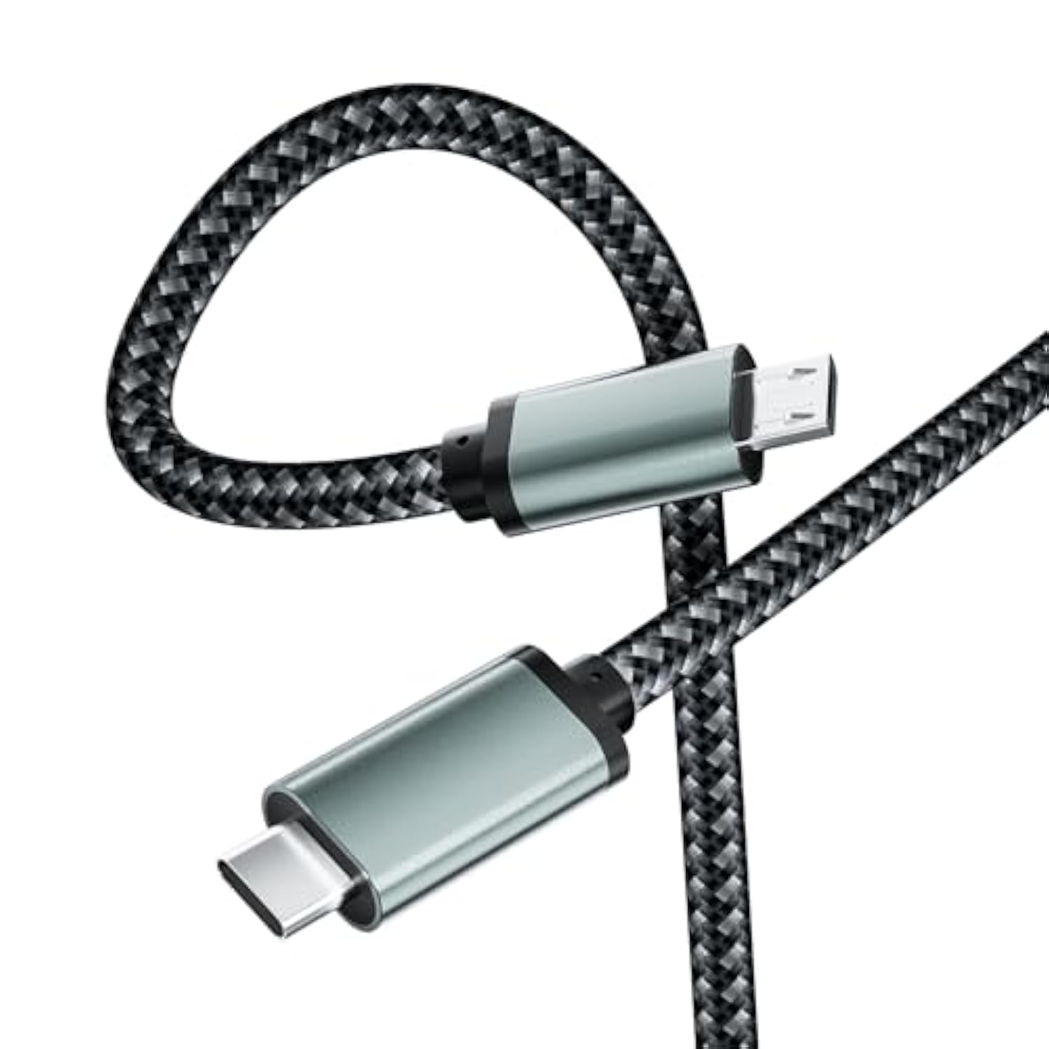Usb C To Micro Usb Cable 3.3Ft, Braided 1M Type C To Micro Usb Charging Cord Support 480Mbps Data Transfer, For Micro B Devices Macbook Pro Samsung Galaxy S7/S5/J7/J3, Camera, Gps, Lg, Ps4, Kindle