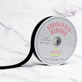 7/8-Inch Solid Grosgrain Ribbon, 50-Yard, Black
