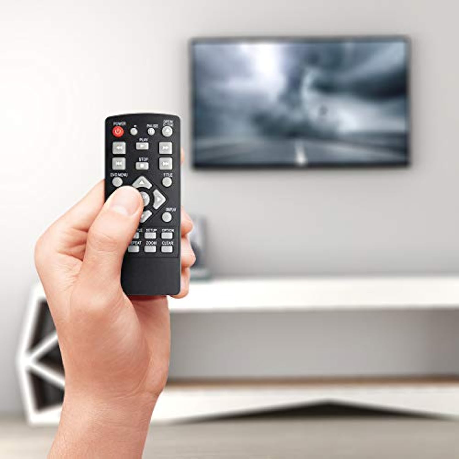 Replacement Remote Control for LG DP132 DP132NU DVD Player, for All LG COV31736202 DVD Player with Remote Control Holder (Black)