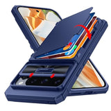 Cenmaso For Google Pixel 9 Pro Case/Pixel 9 Case With Card Holder (4 Cards) & Sliding Camera Cover & Kickstand?Rfid Blocking? Fullbody Shockproof Wallet Phone Case For Pixel 9/9 Problue