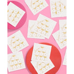 Gold Foil Cheers Napkins | 3-Ply, 50 Pcs | Bachelorette Party Champagne Coupe Decorations, Birthday Party Decor, Nye Cocktail Supplies, Celebratory Tableware