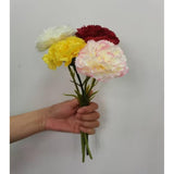 10 Stem Artificial Flowers Carnations Bouquets,11Inch Real Touch Flowers With Stems,Silk Petals Fake Flowers Forever Plants For Wedding Flower Bouquet Centerpieces Bridal Shower Birthday (Yellow)