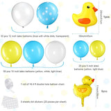 113 Pcs Yellow Duck Balloon Arch Garland Kit 12 10 5 Inch Blue Yellow White Latex Balloons Mini Foil Balloons For Baby Shower Decorations Rubber Duck Themed Birthday Party Supplies