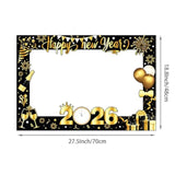 New Year 2026 Photo Booth Props Frame NYE Party Supplies