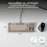 Kc 500 Mx Lp Mechanical Low Profile Keyboard | Slim Design | White Lighting | Pbt Key Caps New Mx Lp 2.0 Switches (Gray, Tkl)