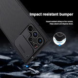 Samsung Galaxy S22 Ultra Polycarbonate Protective Case with Camera Cover - Black