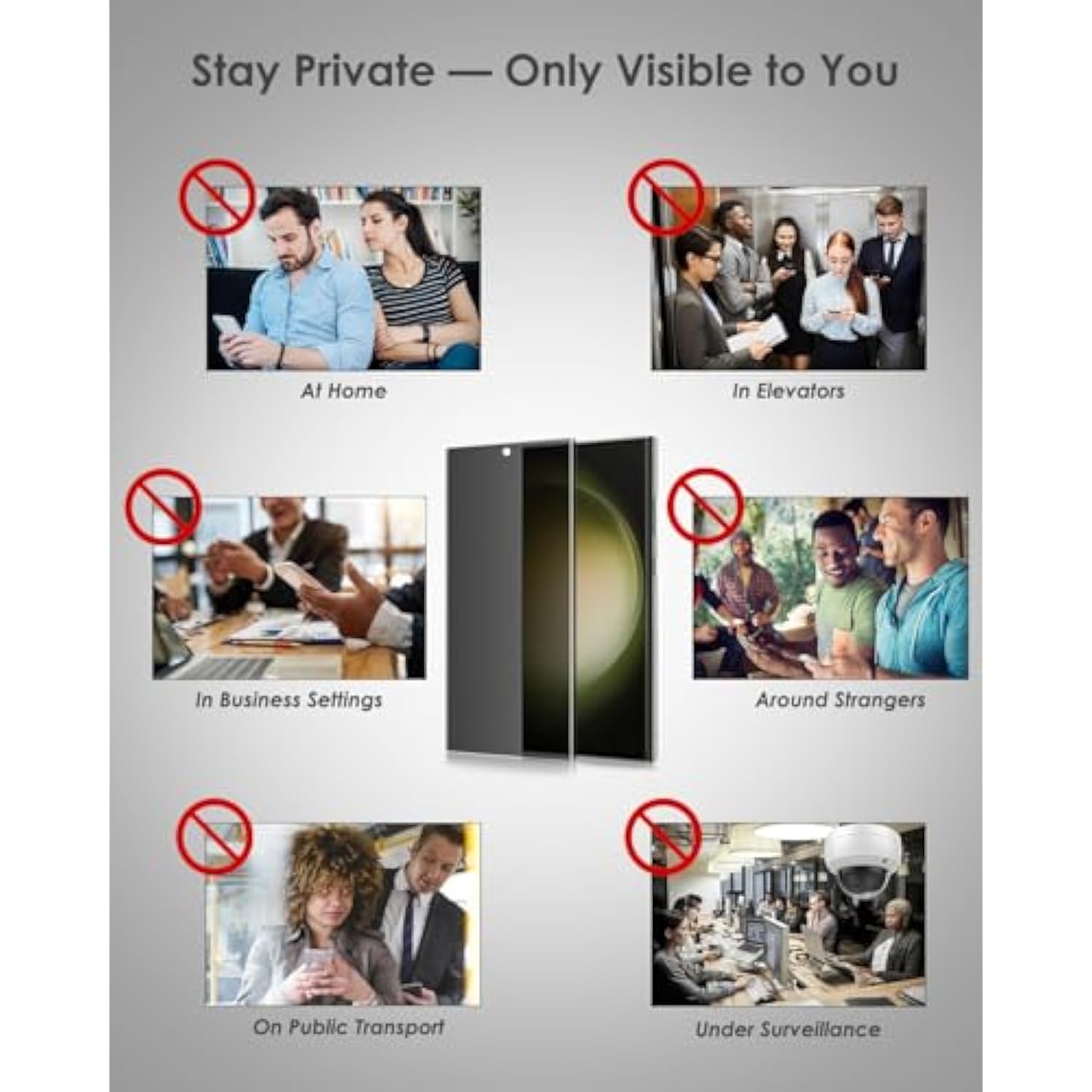 Privacy Screen Protector For Samsung Galaxy S23 Ultra [2 Pack], Tempered Glass Uv Set, Anti Spy, 9H Hardness Scratch Resistant, Fingerprint-Id Compatible, Sensitive Touch