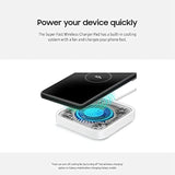 Samsung 15W Wireless Charger Single, Cordless Super Fast Charging Pad for Galaxy Phones and Devices, Compact Design, LED Indicator, USB C Cable Included, 2022, US Version, Grey
