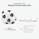 Clear Cute Black Floral Case for AirPods 4