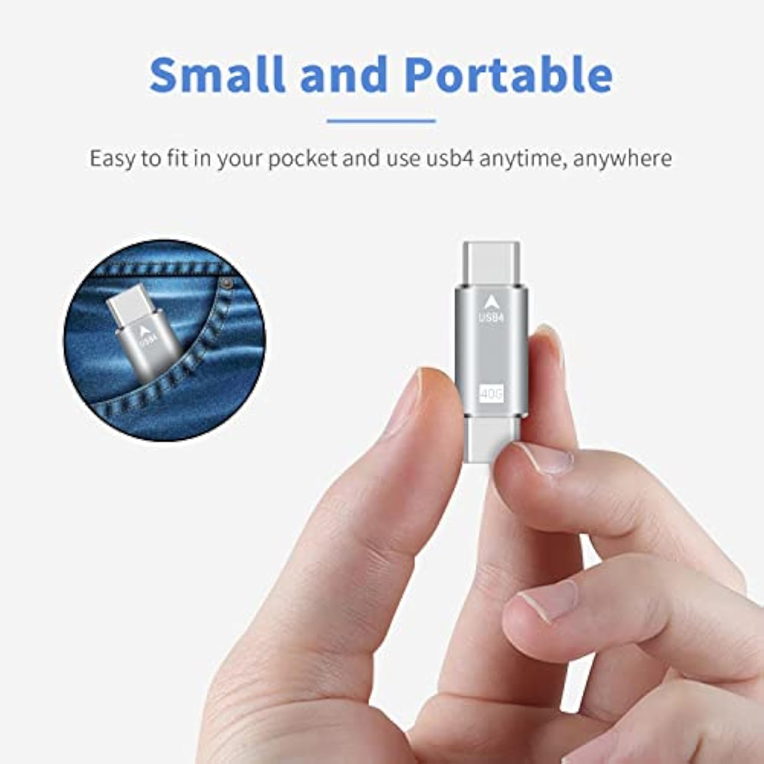 Usb C To Usb C Adapter, 40Gbps Usb Type C Coupler, Usb C Male To Male Adapter