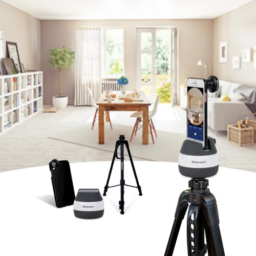 360 Camera 3D Virtual Tour Real Estate Kit - Gear Includes: Tripod, Digital Camera Rotator, Fisheye Cam Lens ( Phone Case Not Included, Purchased