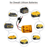 2-Pack Power Wheels Battery Adapter for DeWalt 18V–60V with Switch and Fuse