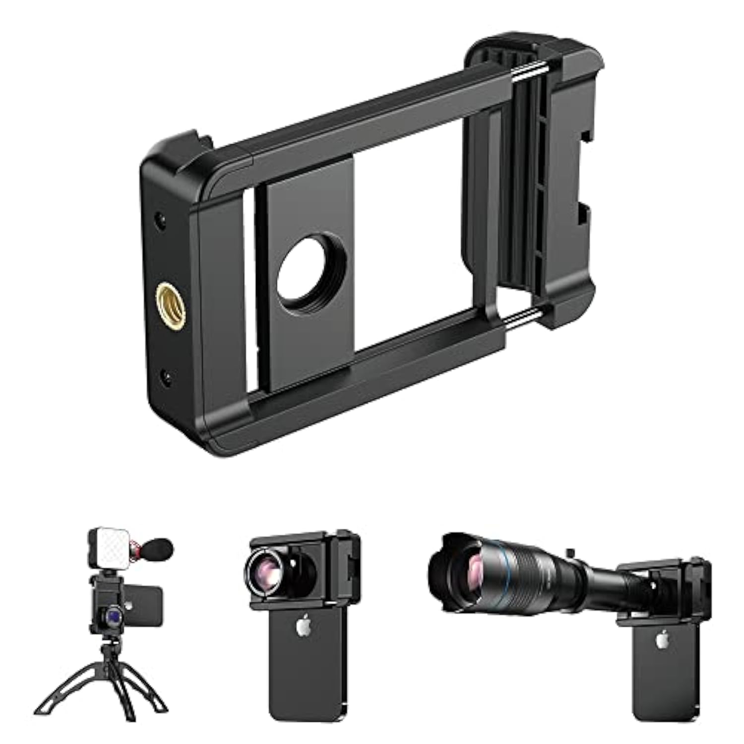 17 Mm Thread Lens Adapter, Telephoto Lens Phone Mount Sturdy And Wear-Resistant, Lens Holder Suitable For All Lens&Telephoto Lens With 17Mm Thread, Works With Almost All Smartphones