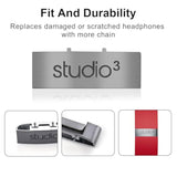Studio 3 Hinge Headband Connector Replacement Metal Repair Parts Compatible With Beats Studio 3.0 Wireless Over-Ear Headphones Headband Metal Folding Hinger Clip Cover Pin Repair Kit (Titanium Gray)