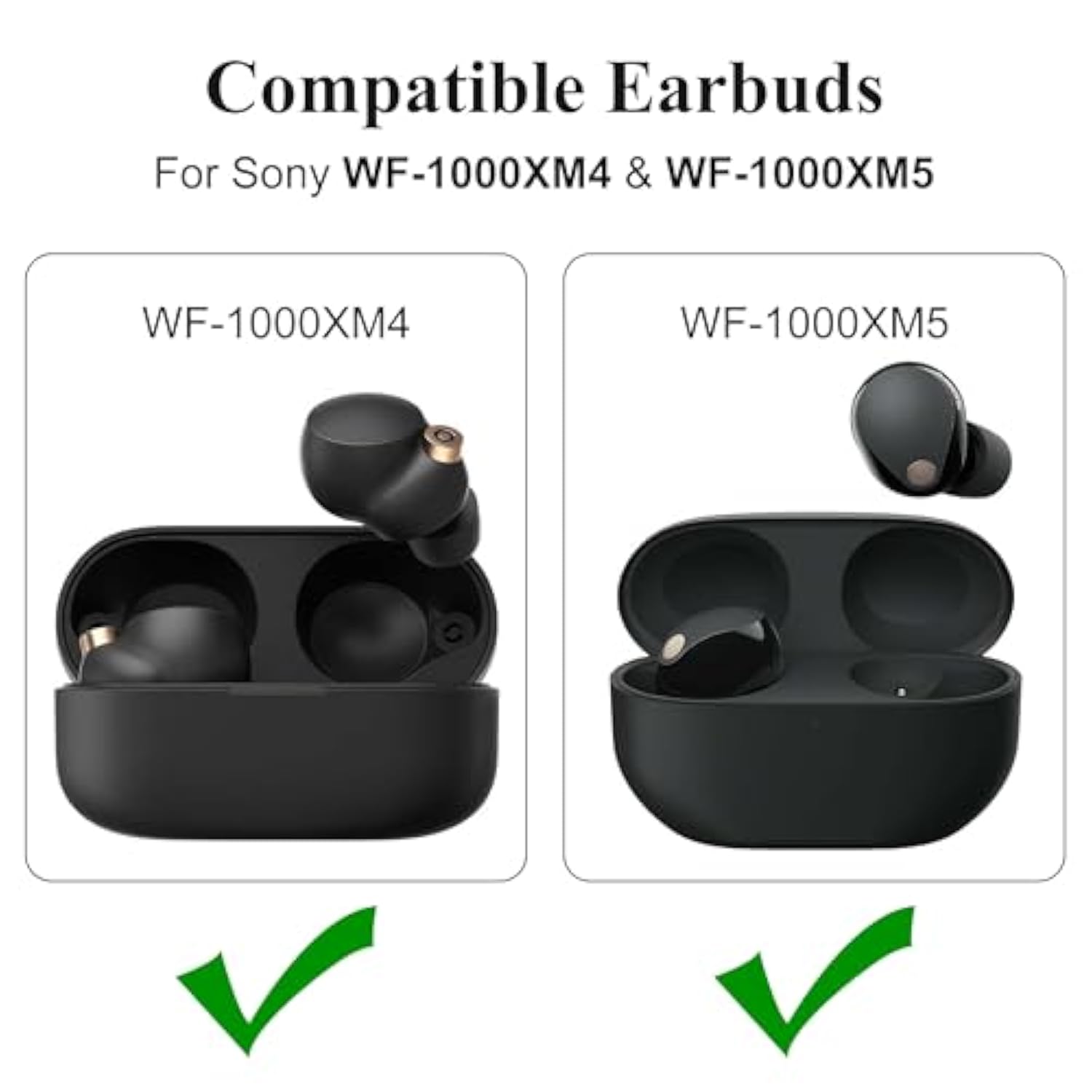 3 Pairs Wf-1000Xm5 Ear Tips Memory Foam Earbud Tips Compatible With Sony Wf-1000Xm4 Wf-1000Xm5 Earbuds Tips Soft Slow-Rebound Memory Foam Ear Tips Ear Replacement Tips (S/M/L, Black)