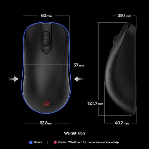 Zowie Za13-Dw 4K Wireless Mouse For Esports, Sports Science, 4K Enhanced Receiver, 65G, Symmetrical, Driverless, 3950 Sensor, 4K Polling Rate