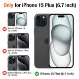 Magnetic Glitter Diamond for iPhone 15 Plus Case[Compatible with MagSafe] Sparkle Rhinestone Camera Lens Protector Plated,Crtstal Clear Slim Military