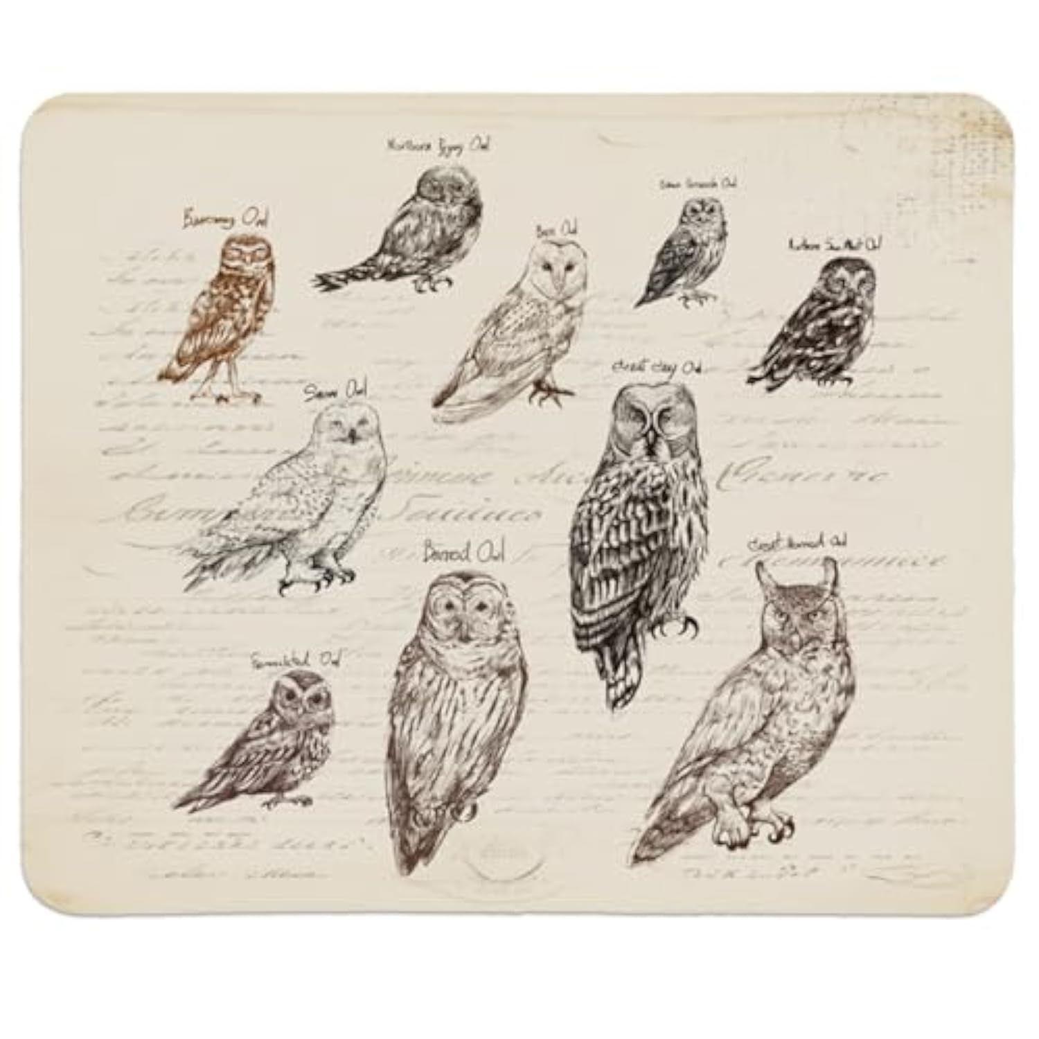 Magical Owl Funny Small Mouse Pads?Home Decor Accessories Office Supplies?Mousepad For Home Office Gaming Working Computers Laptop?Owl Gifts For Owl Lovers,9.5X7.9 Inches