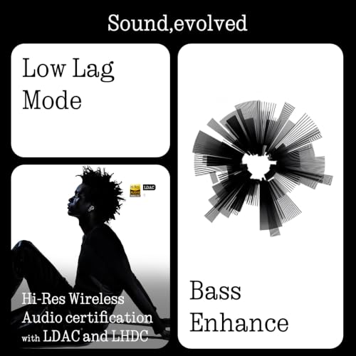 Ear Wireless Earbuds Bluetooth, 45dB Hybrid Smart ANC Earbuds, 11mm Deep Bass Boost, Hi-Res Audio with LDAC & LHDC 5.0, 6 Mics Call, 40.5H Playtime