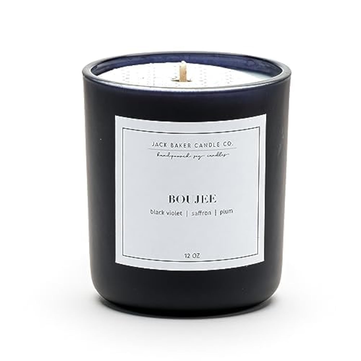Boujee Candle, Made With Soy Wax And Essential Oils, Black Violet & Saffron & Plum Fragrance, 12 Oz.