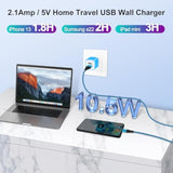 Charging Block Brick, Usb Plug, 4Pack Dual Port Fast Usb Wall Charger Travel Adapter Box For Iphone 16 15 14 13 12 11 Pro Max Se Xr Xs X 8 7 6 6S Plus,Ipad,Samsung Galaxy S23 S22 S21 S20 S10